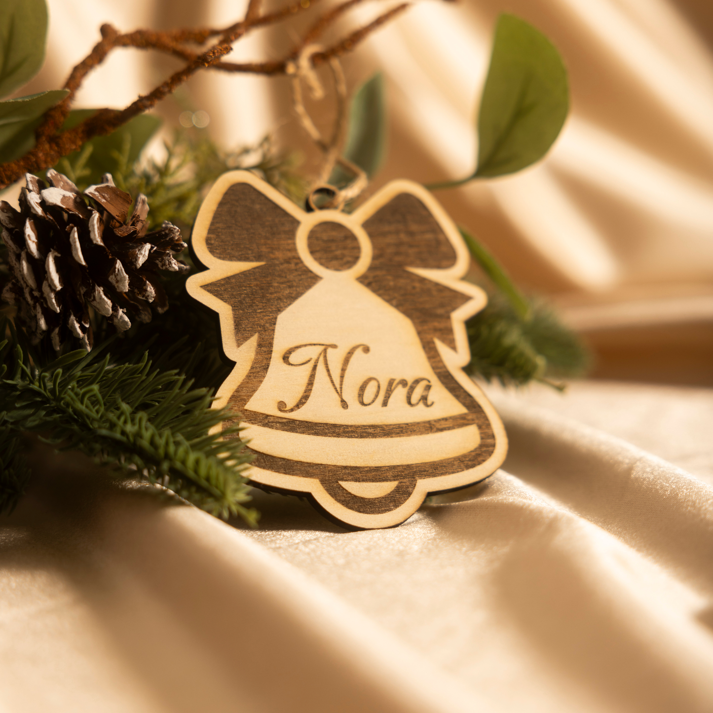 Baumschmuck Holz-Glocke