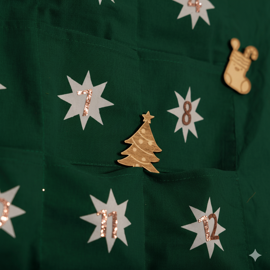 Adventskalender aus Stoff