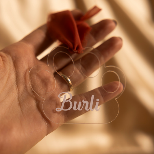 Personalisierte Acryl-Pfote – durchsichtig