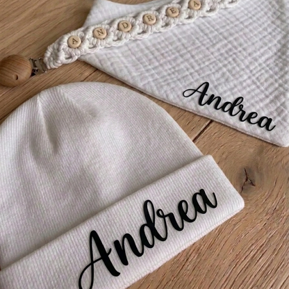 Baby Set- Mütze,Lätzchen,Schnullerkette