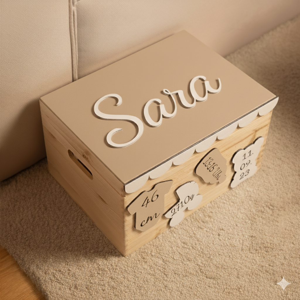 Erinnerungskiste aus Holz