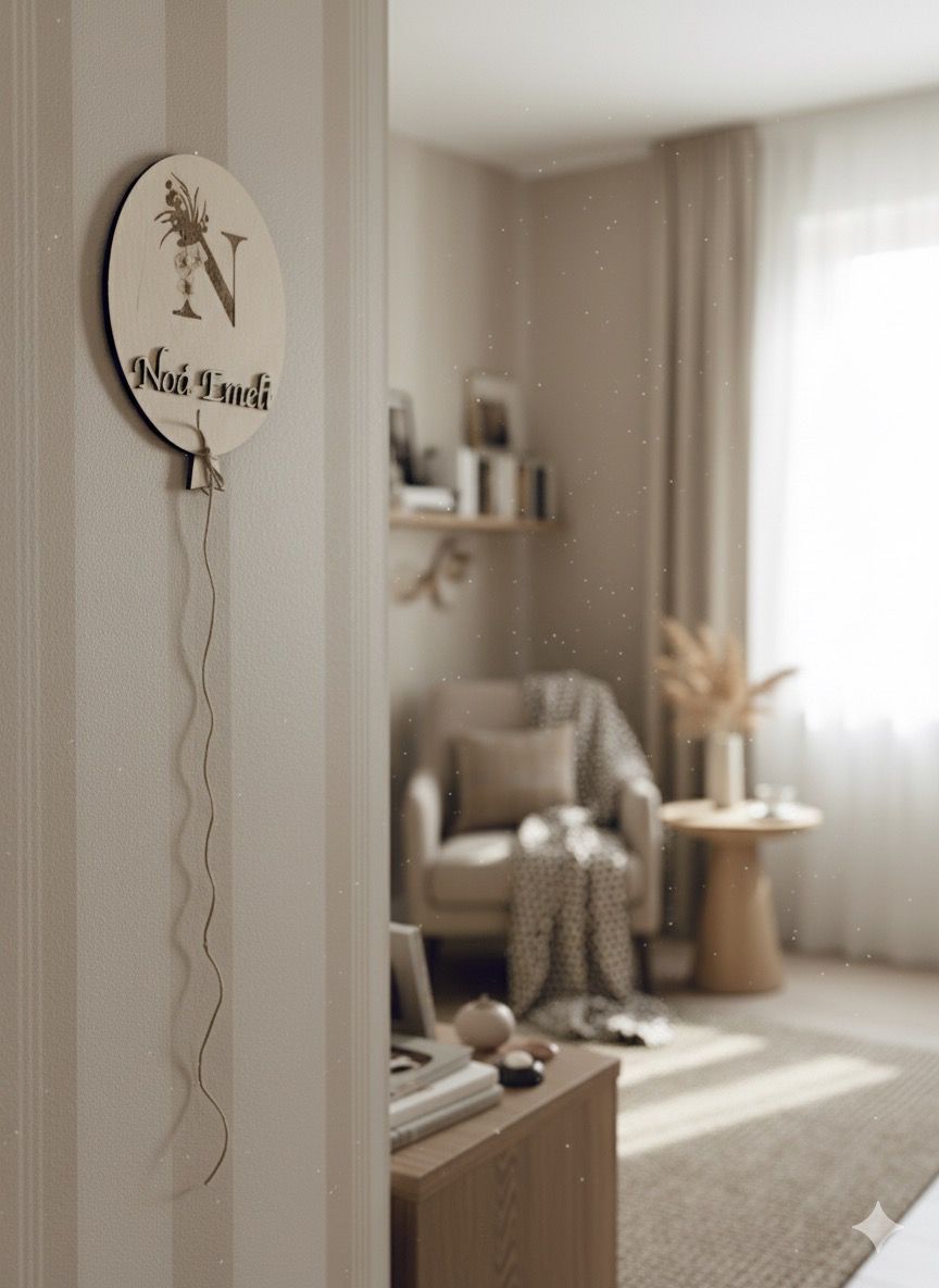 Holz-Ballon mit Name